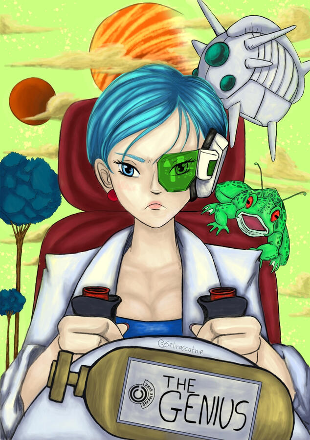 Bulma, a gênia / Pintura digital