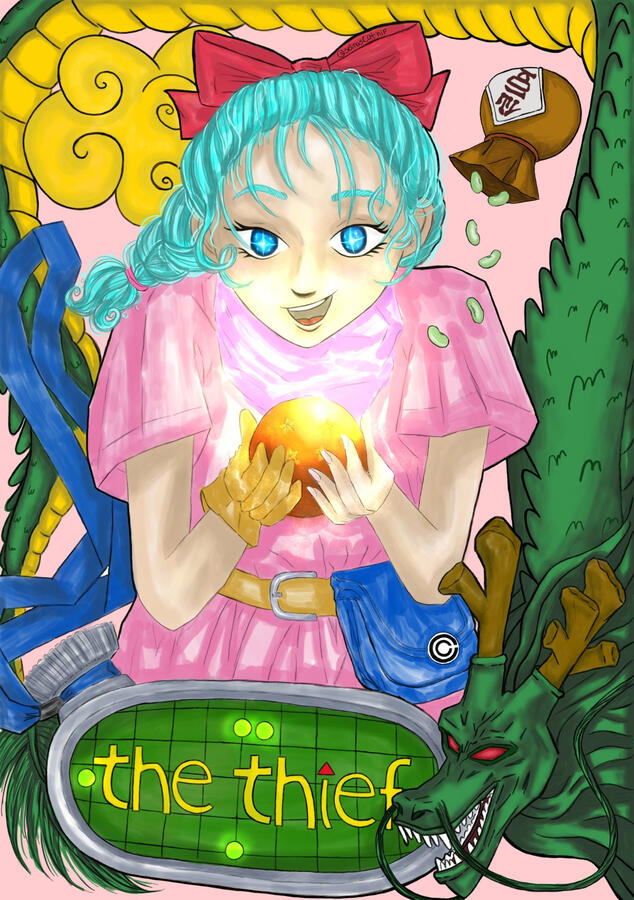Bulma, a ladra de Dragon Balls / Pintura digital