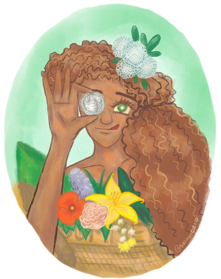 Perséfone e um óbolo / Pintura digital